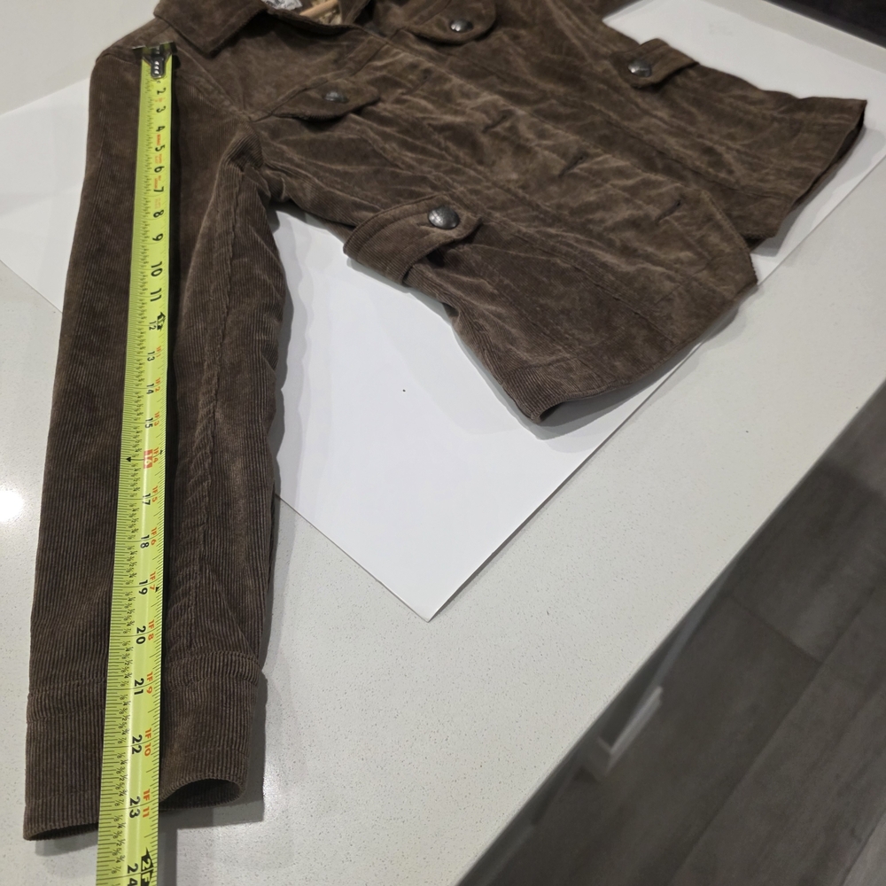 L.A. Live a Little Brown Corduroy Jacket Women’s Size Small Boho Western Stretch - Picture 11 of 13